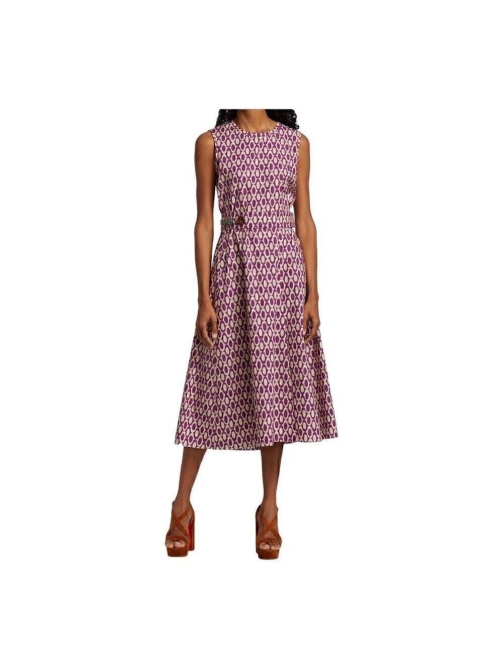 MAX MARA Ombra Sleeveless Midi Dress 8 NWT ** no belt